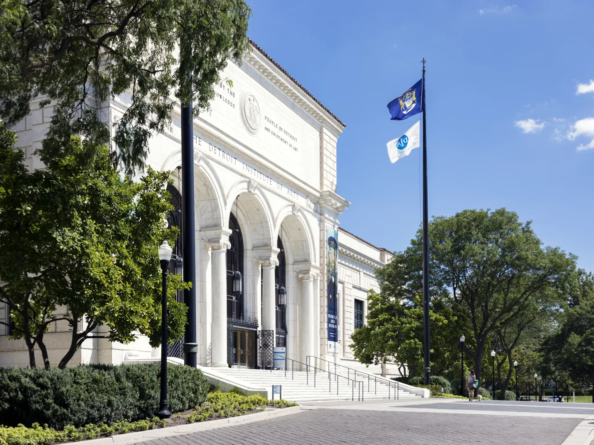 Exterior view of the Detroit Institute of Arts