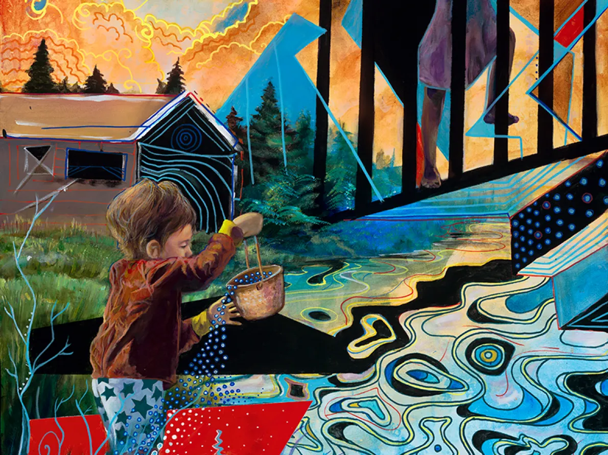 Moira Villiard (Fond du Lac Band of Lake Superior Chippewa), The Waters of Tomorrow, 2019. Courtesy of the artist