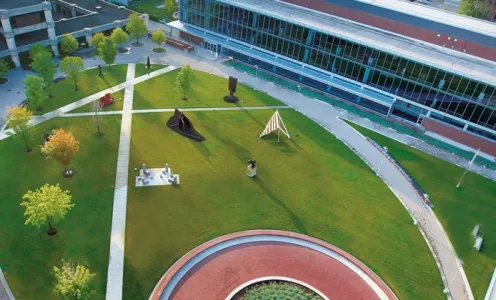 Aerial view of the sculpture