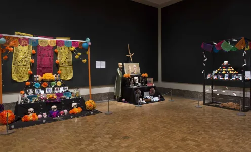 Ofrenda altars on display at the DIA