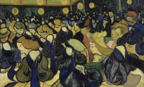 Vincent van Gogh (Dutch, 1853–1890). The Dance Hall at Arles, 1888. Oil on canvas; 25 5/8 x 33 5/8 in. (65 x 85.5 cm). Musée d’Orsay, Paris, gift of M. and Mme André Meyer, 1951, RF 1950-9. 