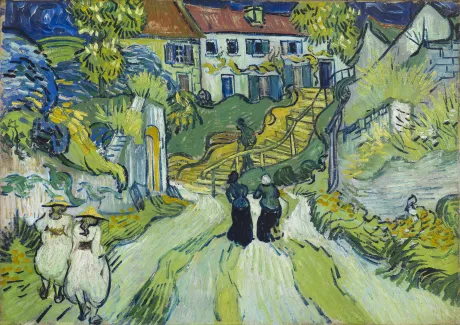Vincent van Gogh (Dutch, 1853–1890). Stairway at Auvers, 1890. Oil on canvas; 19 11/16 x 27 3/4 in. (50 x 70.5 cm). Saint Louis Art Museum, museum purchase 1:1935.