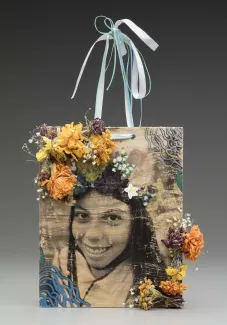 Mariana Palafox, &quot;Flower Crown,&quot; mixed media 3D, Grade 8, Teacher: Kendra Lincourt. 