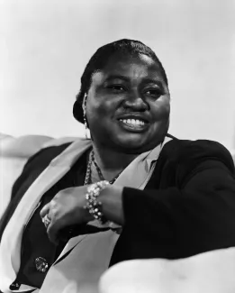 Photograph of Hattie McDaniel, about 1940. Margaret Herrick Library, Academy of Motion Picture Arts and Sciences.