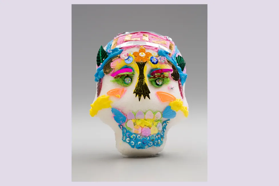 An example sugar skull made in the DIA's art-making studio