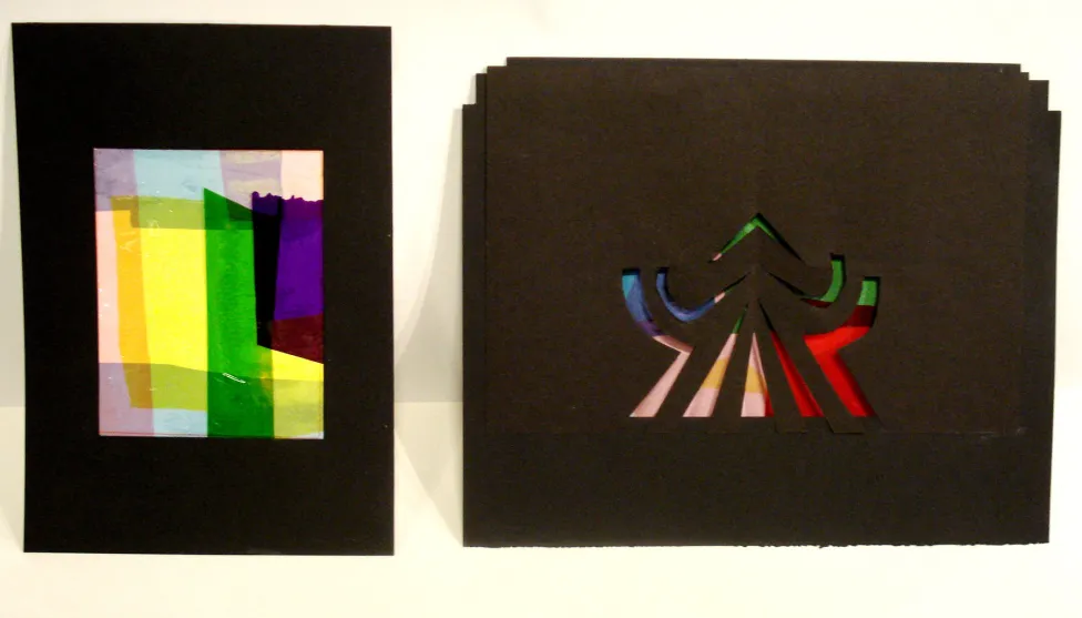 Examples of light catchers made in the DIA's Art-Making studio