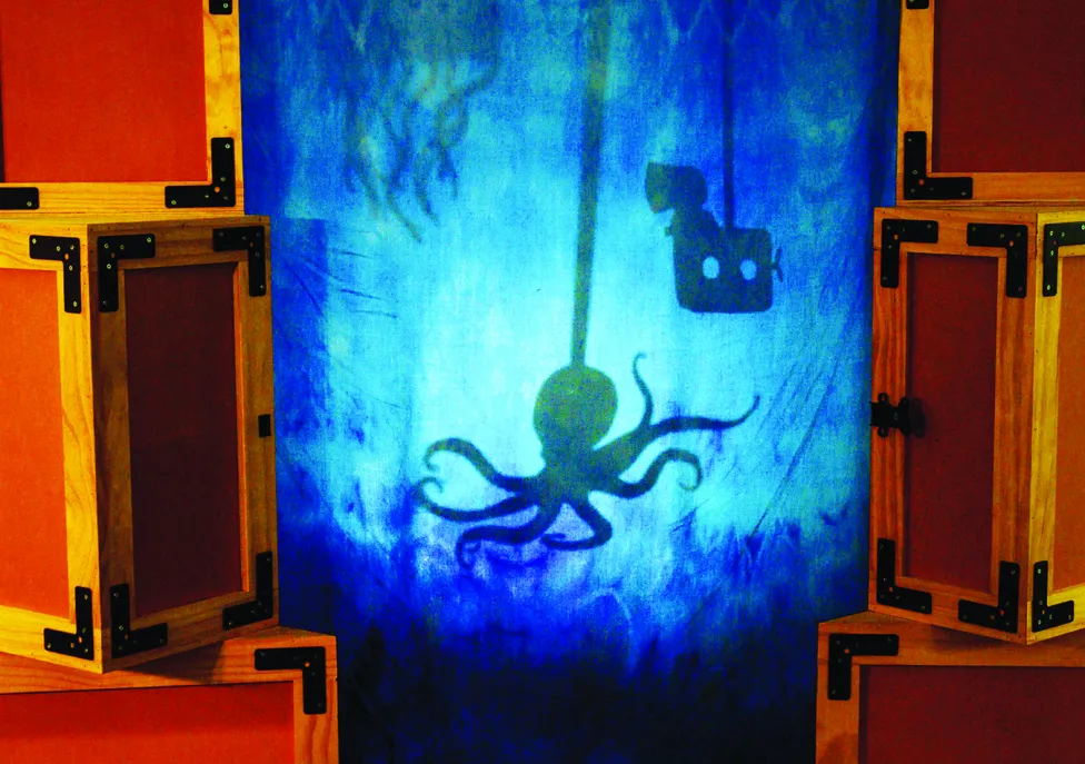 New Squid on the Block background showing an octopus in the water
