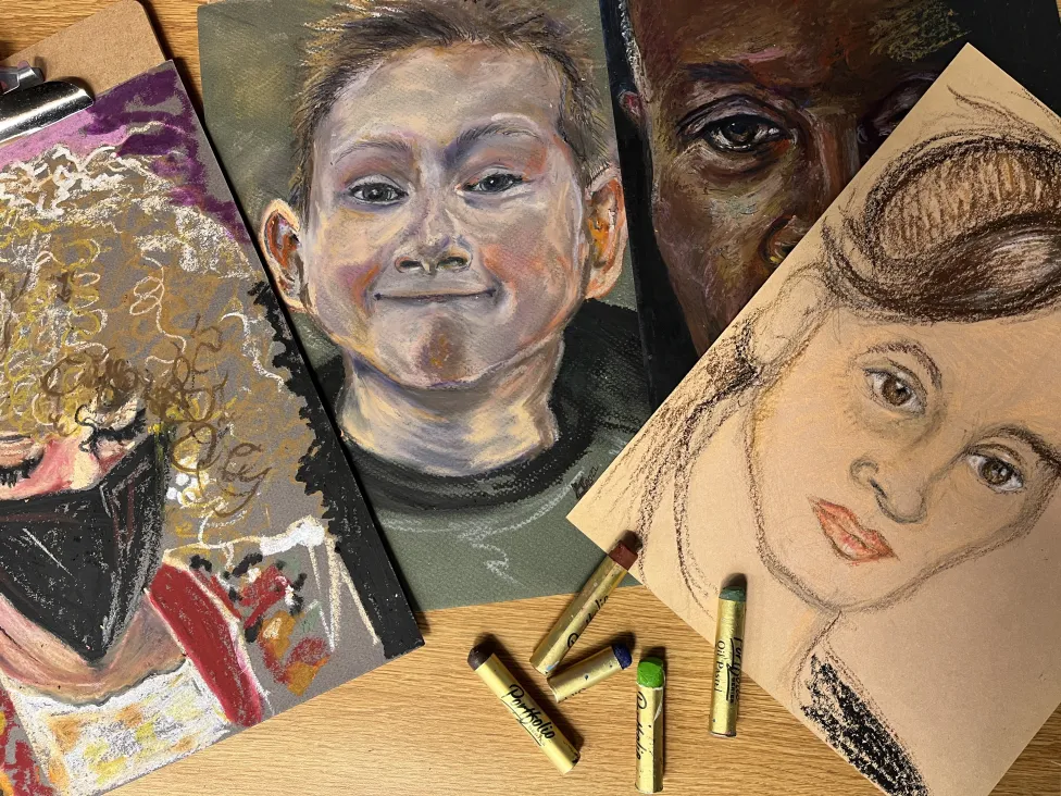 Oil Pastel Portraits