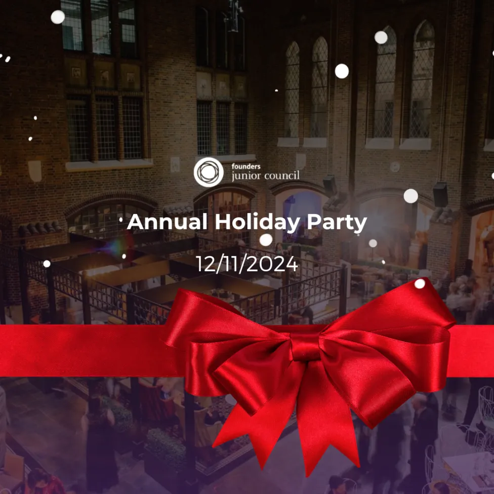 Text reading Annual Holiday Party 12/1/2024