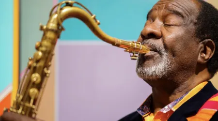 Wendell Harrison playing saxophone