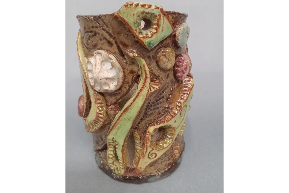 Clay Lantern made in the DIA's Artmaking Studio