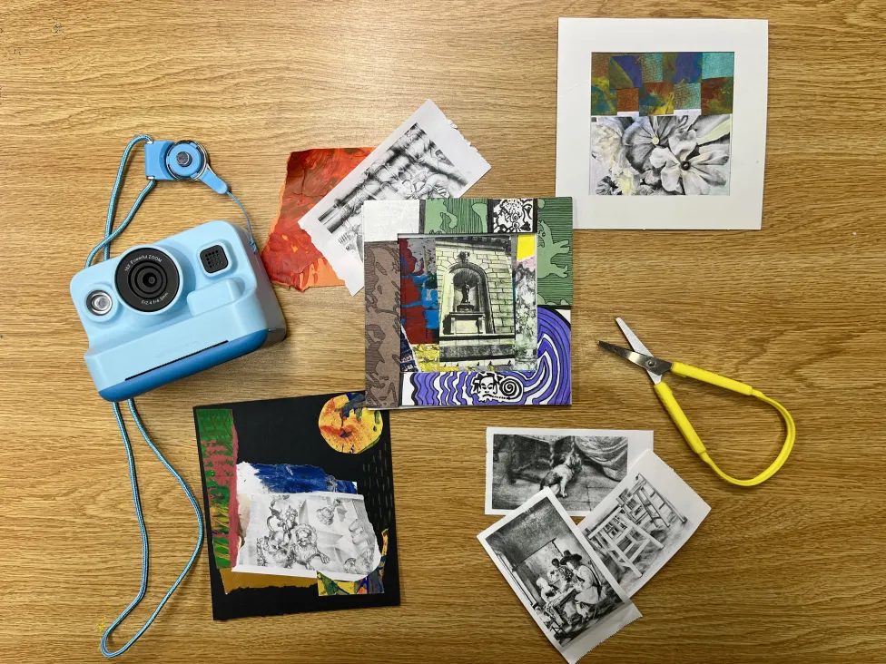 Examples of Instant Photo Collages made in the DIA's Artmaking studio