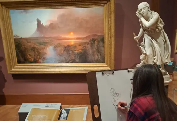 drawing in the galleries program, landscape
