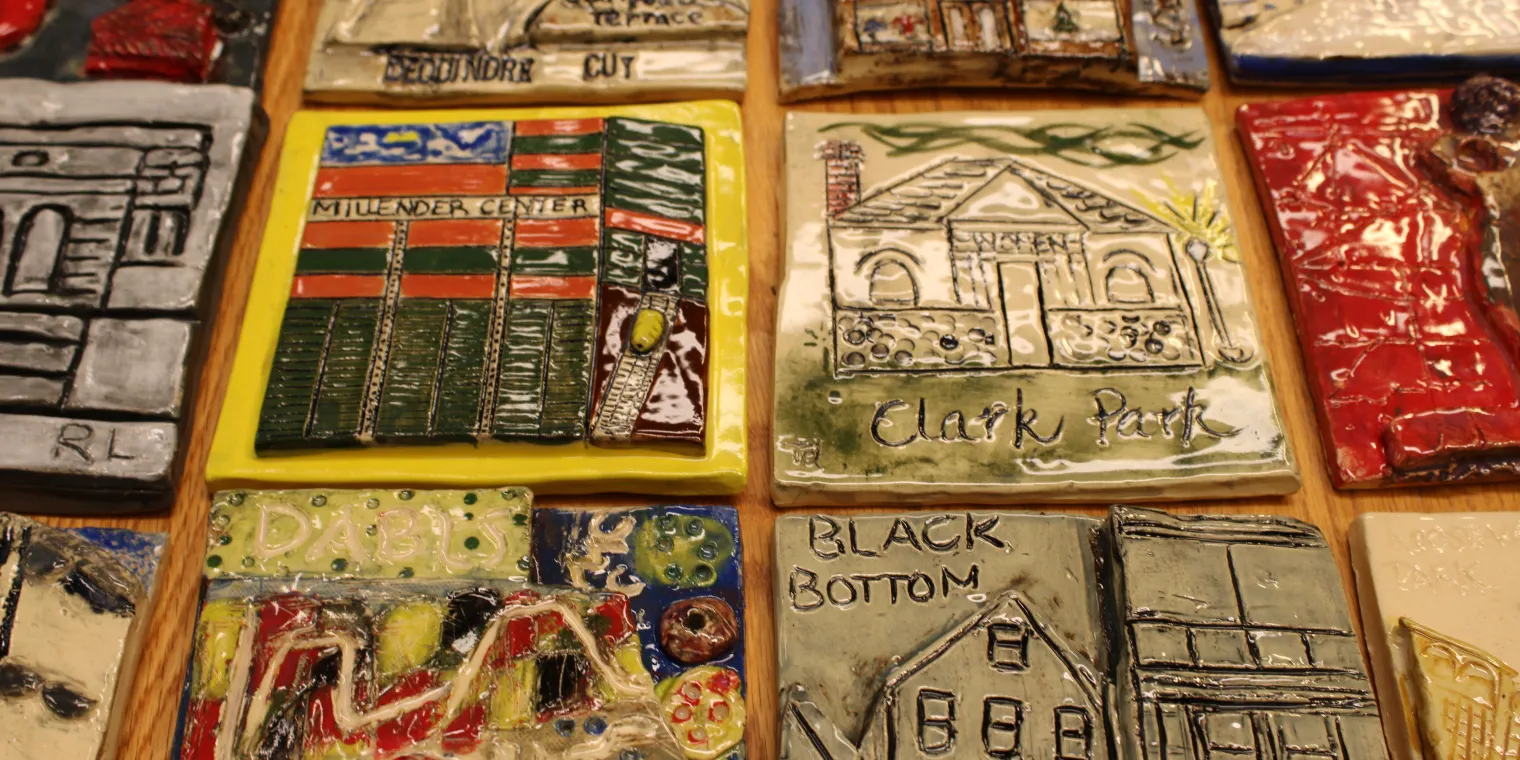 Tiles made for the 17th Annual Community Group Art Exhibition