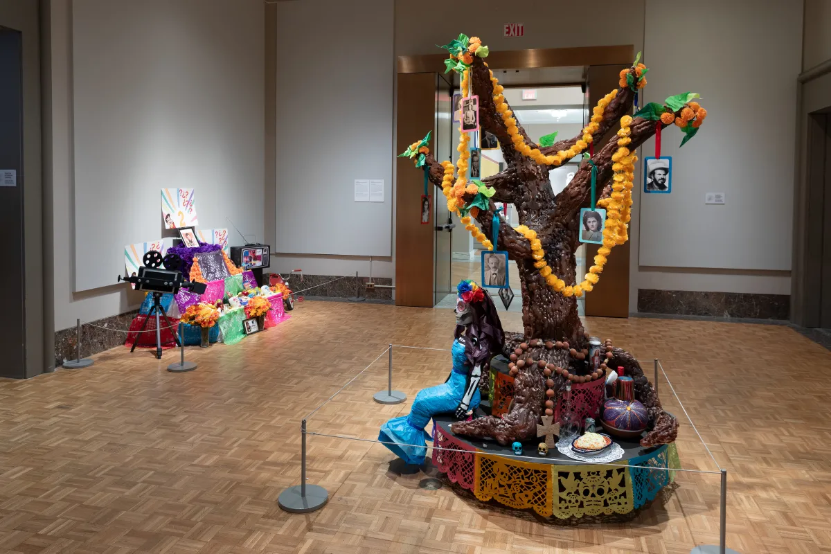 Ofrenda altars on display at the DIA in 2023