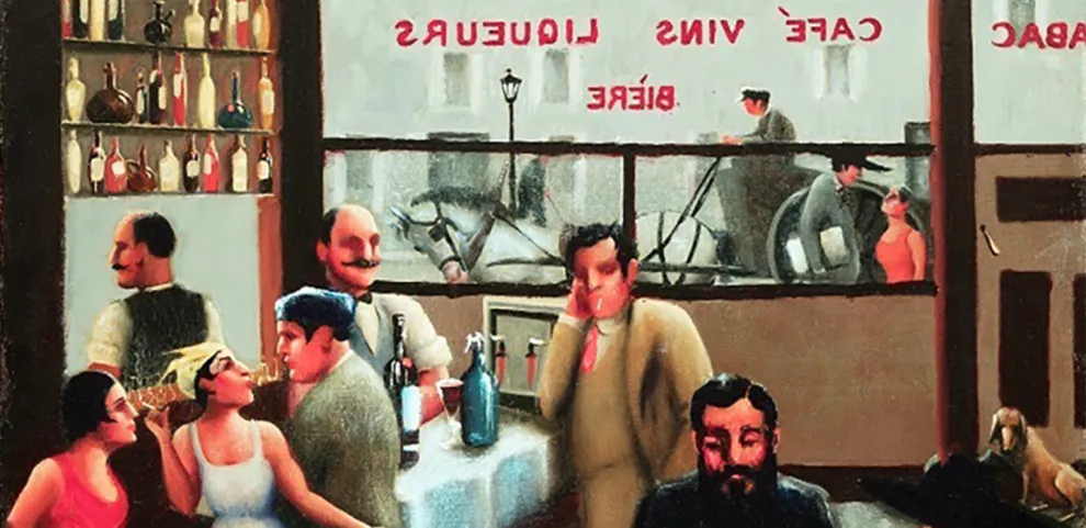 Cafe Paris painting