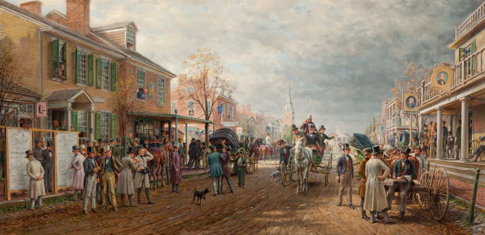 Election Day 1844 oil on canvas
