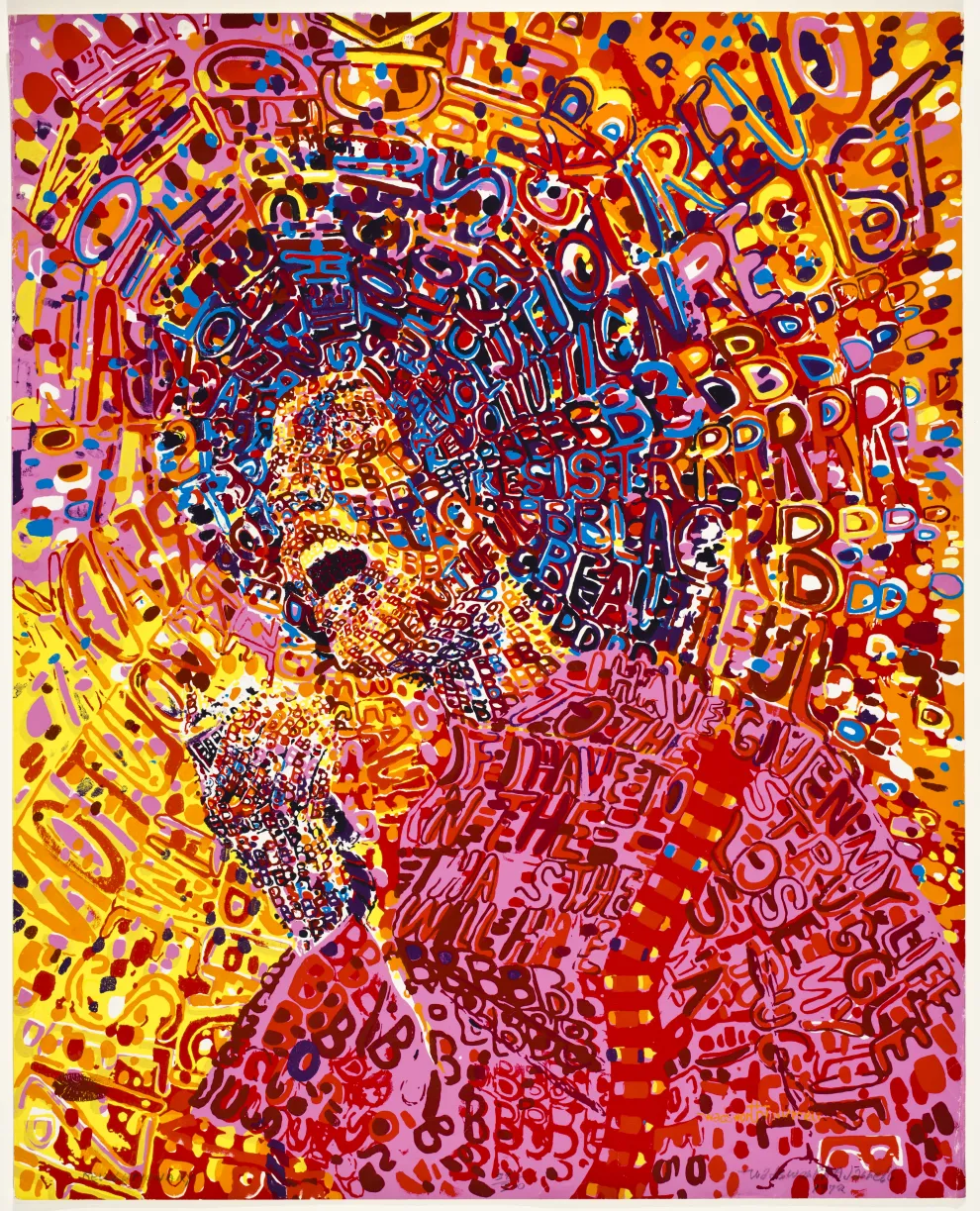 “Revolutionary,” 1972, Wadsworth Jarrell, screenprint. Detroit Institute of Arts