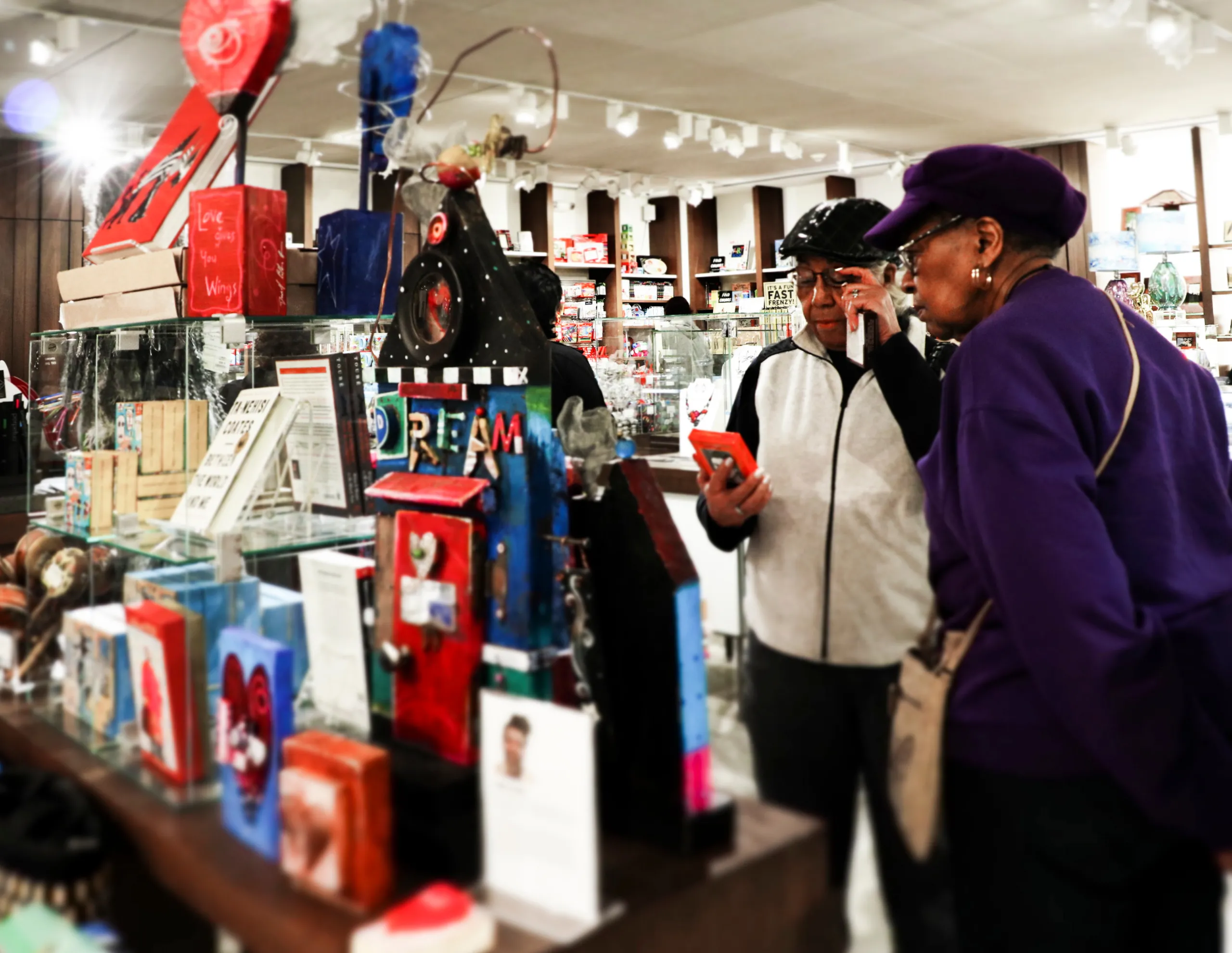 Patrons shopping in the DIA Shop