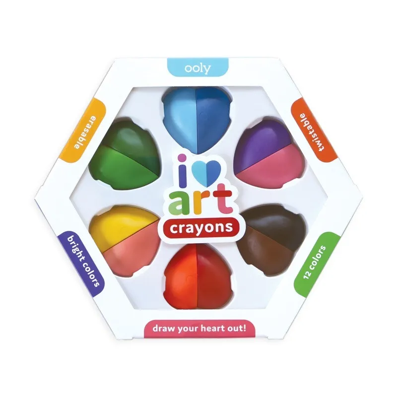 i heart art crayons