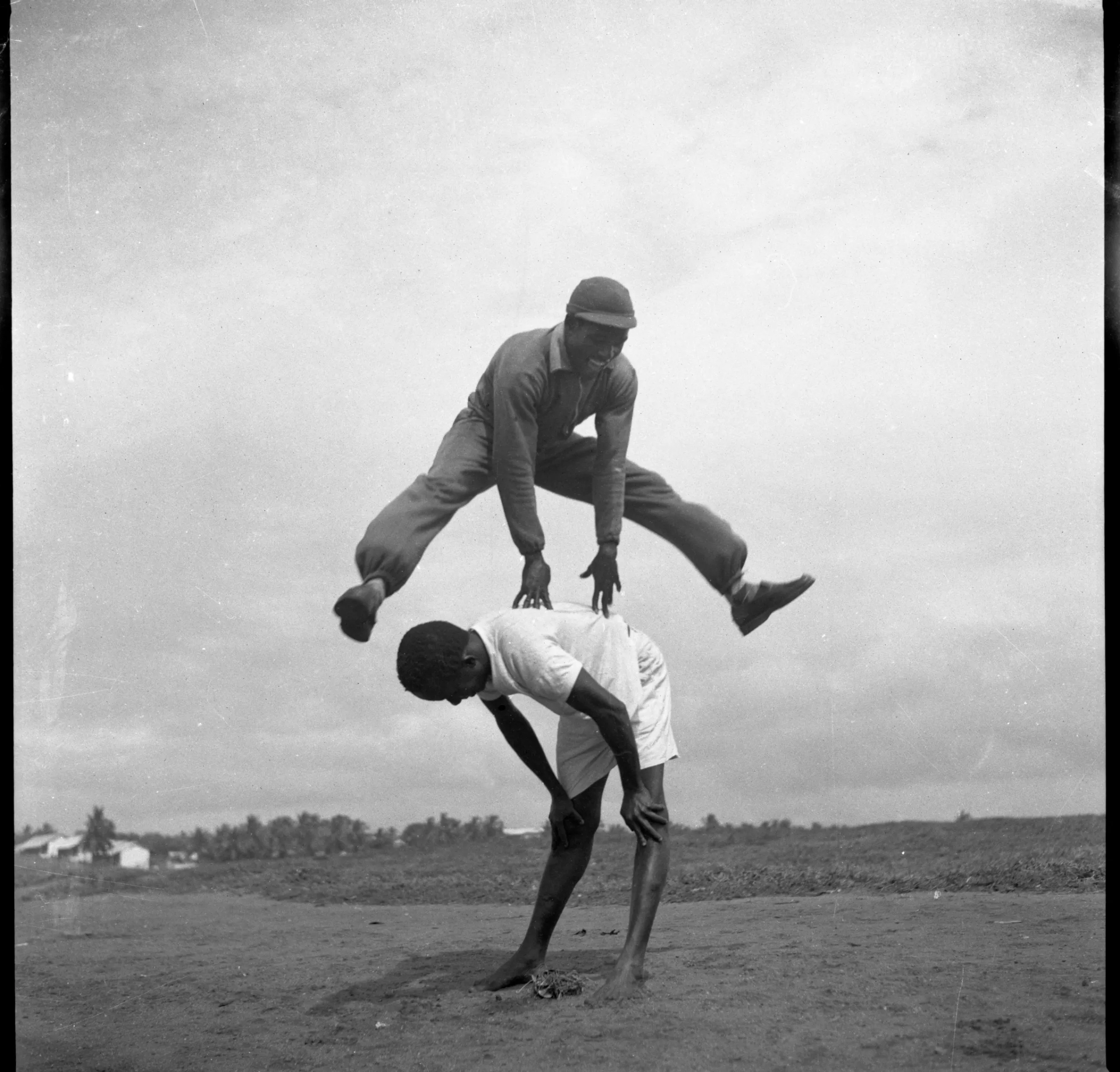 James Barnor (Ghana, b. 1929). Roy Ankrah during training, Accra, 1951 (printed 2010–20). Gelatin silver print. Galerie Clémentine de la Féronnière, Paris. © James Barnor, courtesy Galerie Clémentine de la Féronnière, Paris.