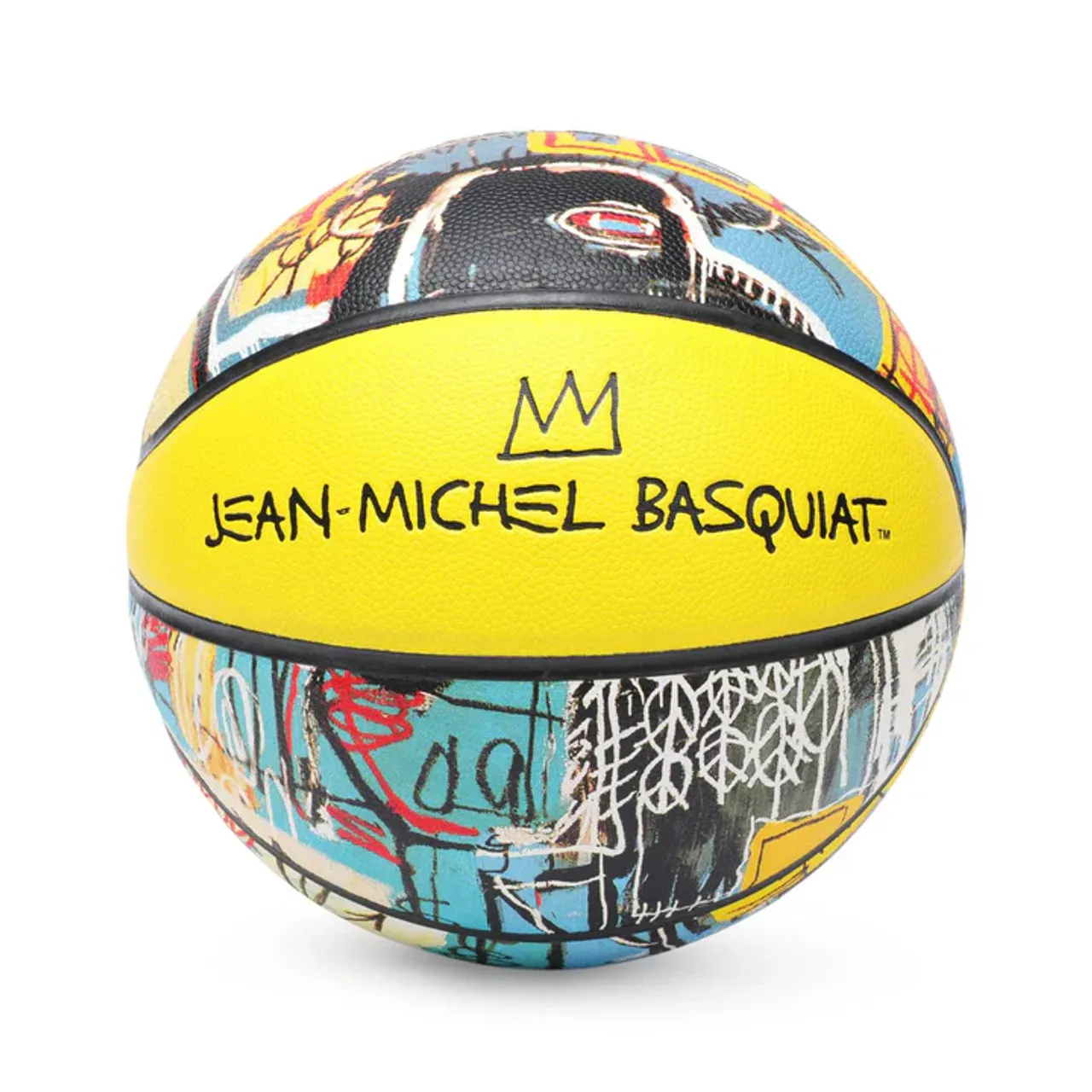 Special edition Jean-Michel Basquiat x Round21 basketball showcases the iconic “Bird on Money” artwork on the canvas of sport.