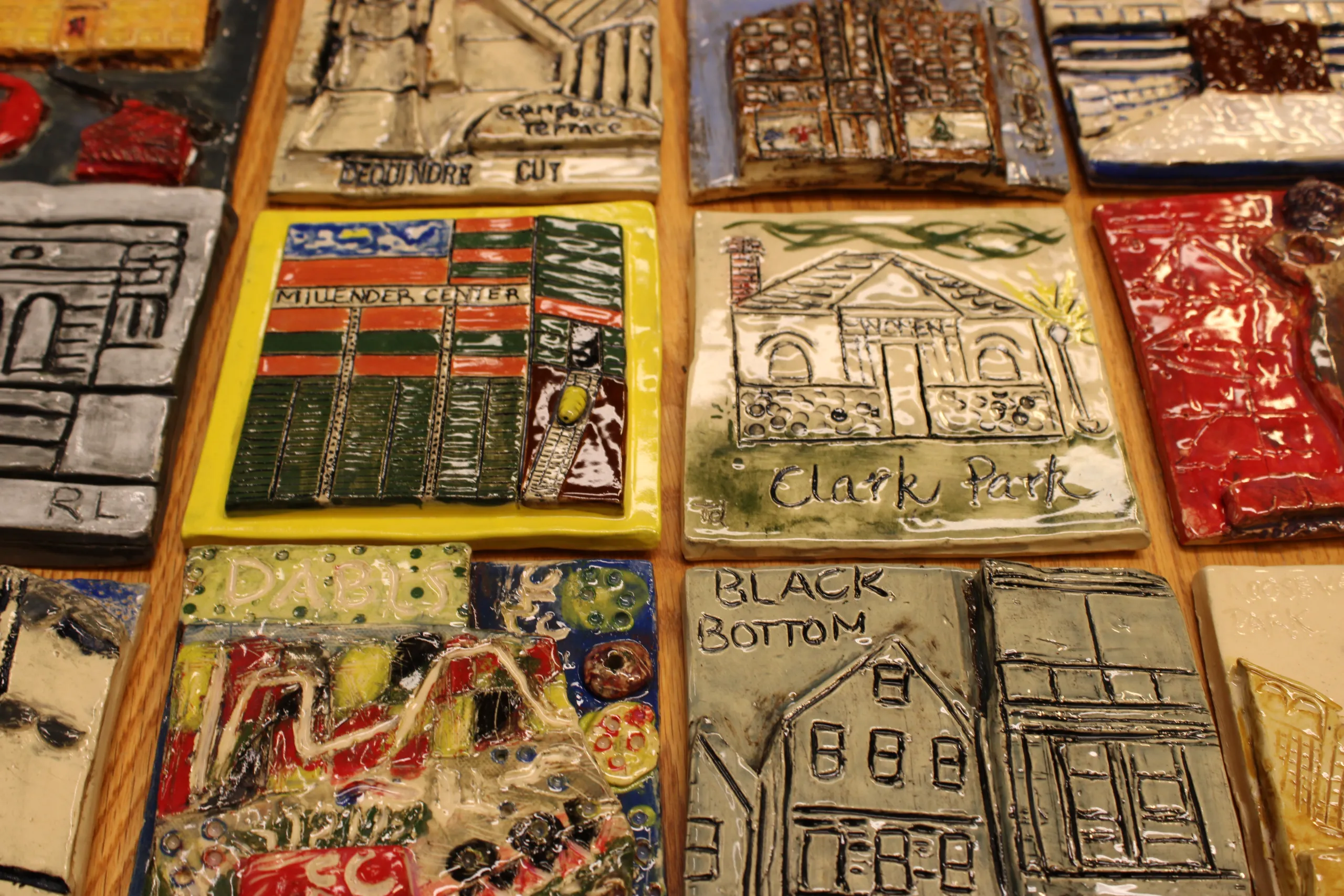 Tiles made for the 17th Annual Community Group Art Exhibition