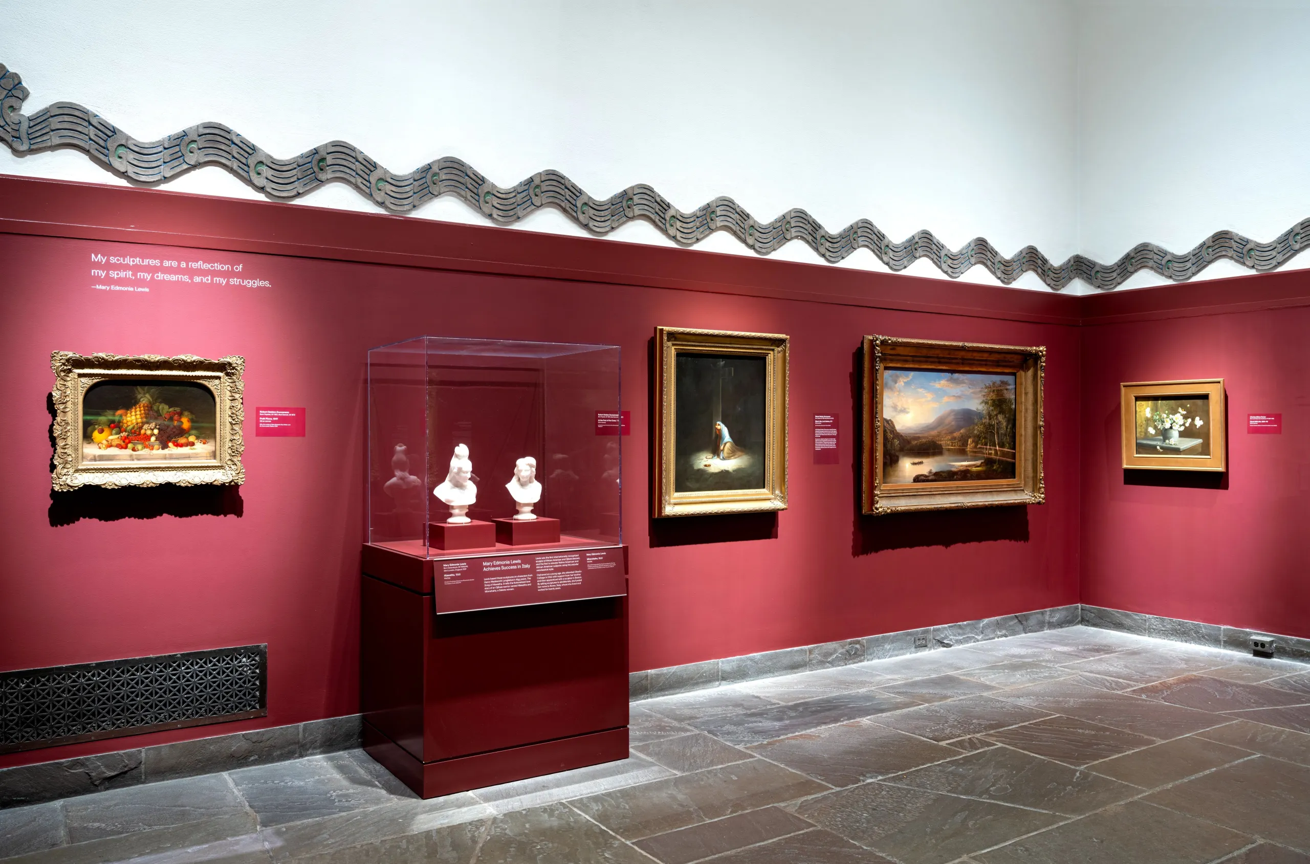 Mary Edmonia Lewis's sculptures in the African American galleries