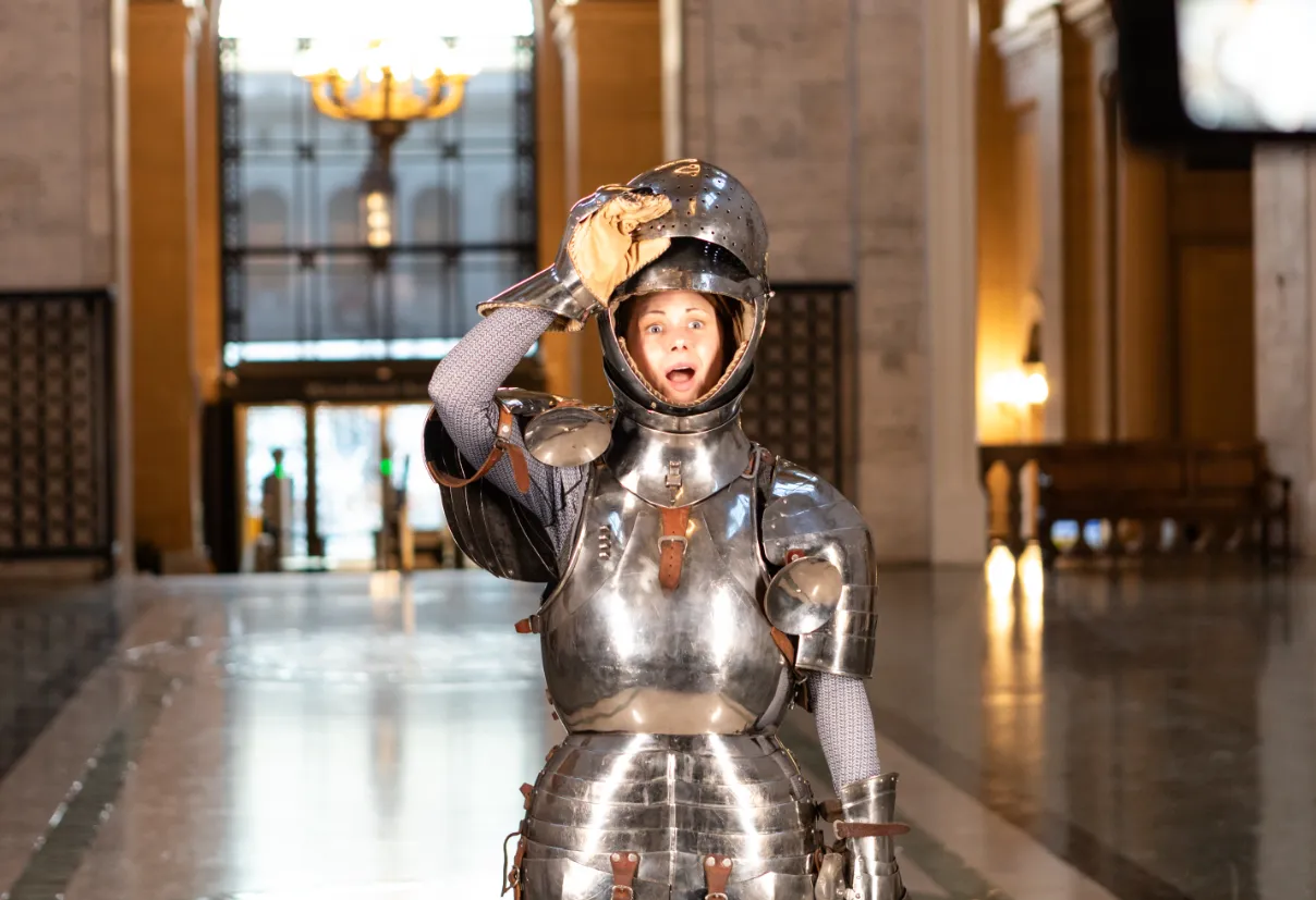 Curator Chassica Kirchhoff in the 50th anniversary remake of "You Gotta Have Art"