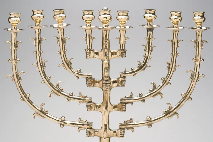German, Hanukkah Lamp , late 1600s–early 1700s. The Jewish Museum, Gift of Samuel  Fields through Dr. Harry G. Friedman