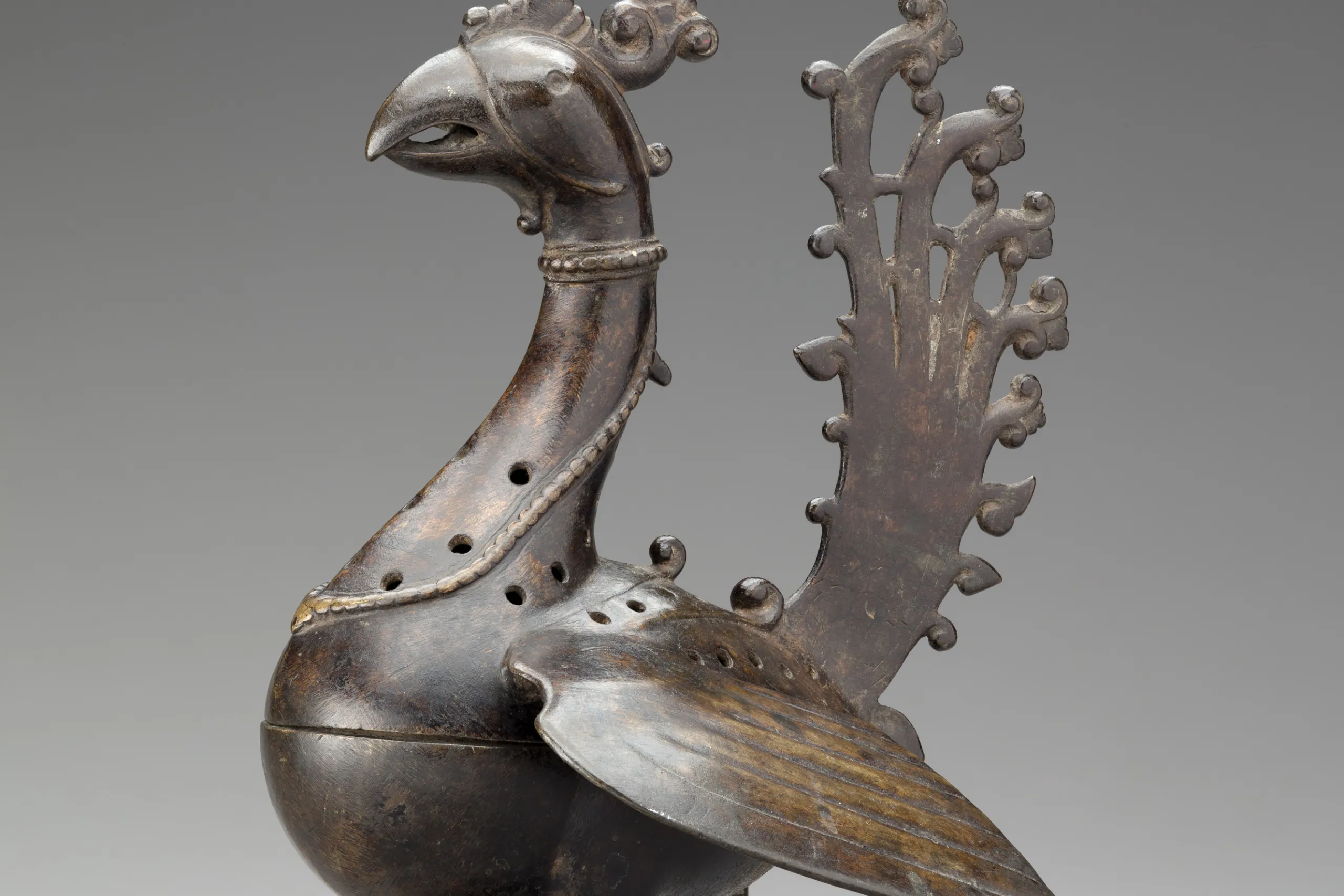 Indian, Peacock-shaped Incense Burner, late 15th mid 16th century DIA 2022