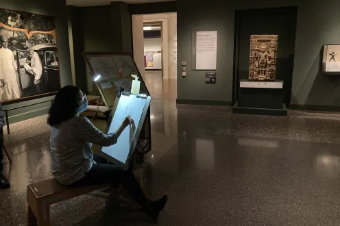 Drawing in the Japanese & Korean Art and Indian & Southeast Asian Art galleries