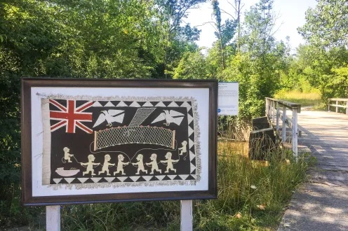 A work of art on display in Hines Park during Inside|Out
