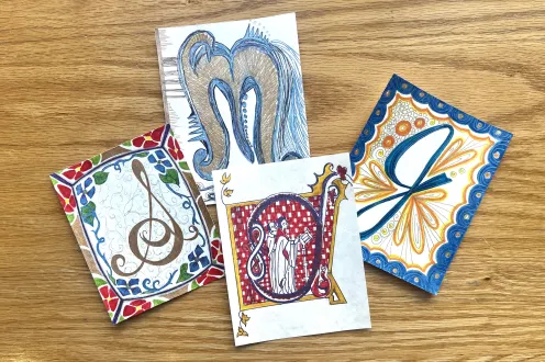 Illuminated manuscripts made at the DIA's Artmaking Studio