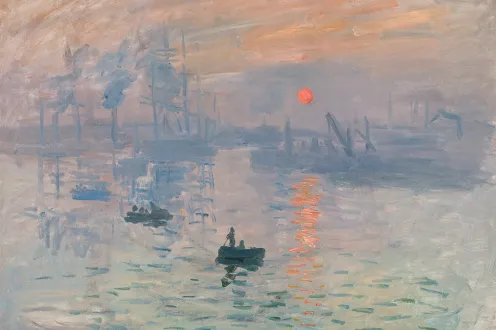 Image: Claude Monet, Impression, Sunrise, 1872, oil on canvas, Musée Marmottan Monet, Paris.