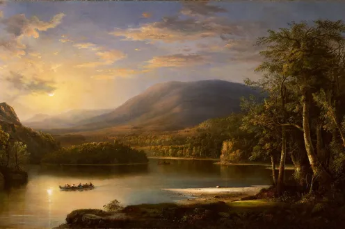 Robert S. Duncanson, Ellen's Isle, Loch Katrine, 1871, oil on canvas. Detroit Institute of Arts, Gift of the Estate of Ralzemond D. Parker