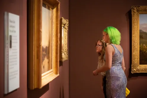 Teens checking out the art in the DIA galleries