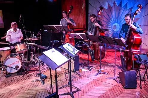 Proportioned Orchestra on stage