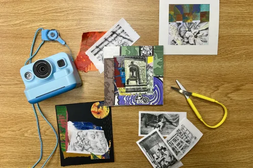 Examples of Instant Photo Collages made in the DIA's Artmaking studio