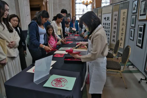 A prior year's AAPI cultural demonstration display