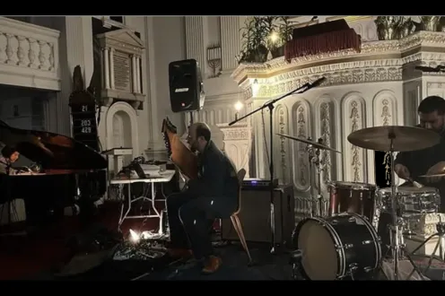 Natural Harmonics Trio performing