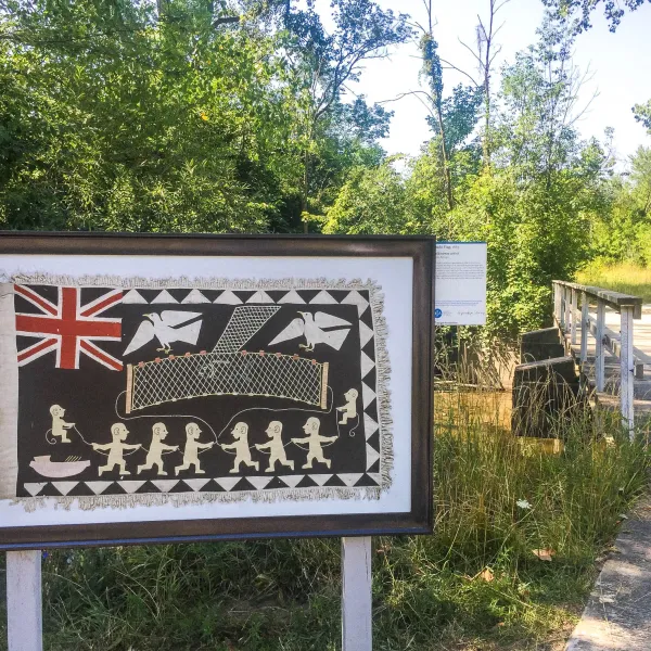 A work of art on display in Hines Park during Inside|Out