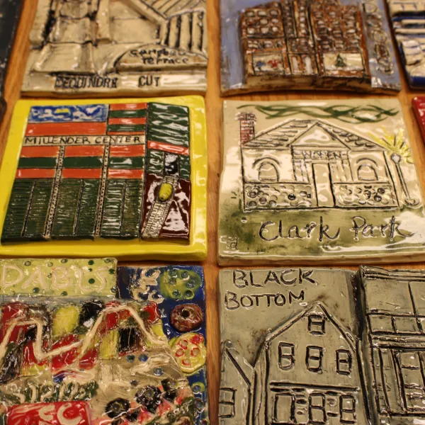 Tiles made for the 17th Annual Community Group Art Exhibition