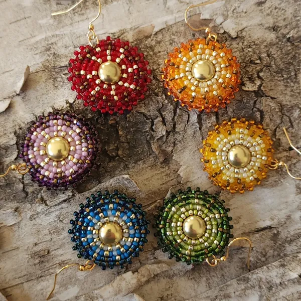 Examples of beading made at the DIA's artmaking studio