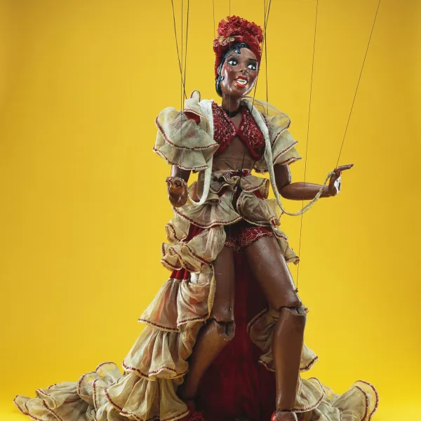 Frank Paris, Josephine Baker, 1937, Plastic Wood, paint, crushed velvet, cloth, sequins, jewels and silk. Detroit Institute of Arts, Gift of the artist, 55.470.